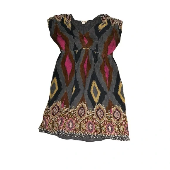 Sundance Womens 16 Dress Boho Ethnic Boho Flowy Empire Waist Cap Sleeve Festival - Picture 2 of 6